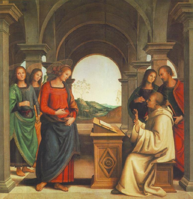 PERUGINO, Pietro The Vision of St. Bernard af oil painting picture
